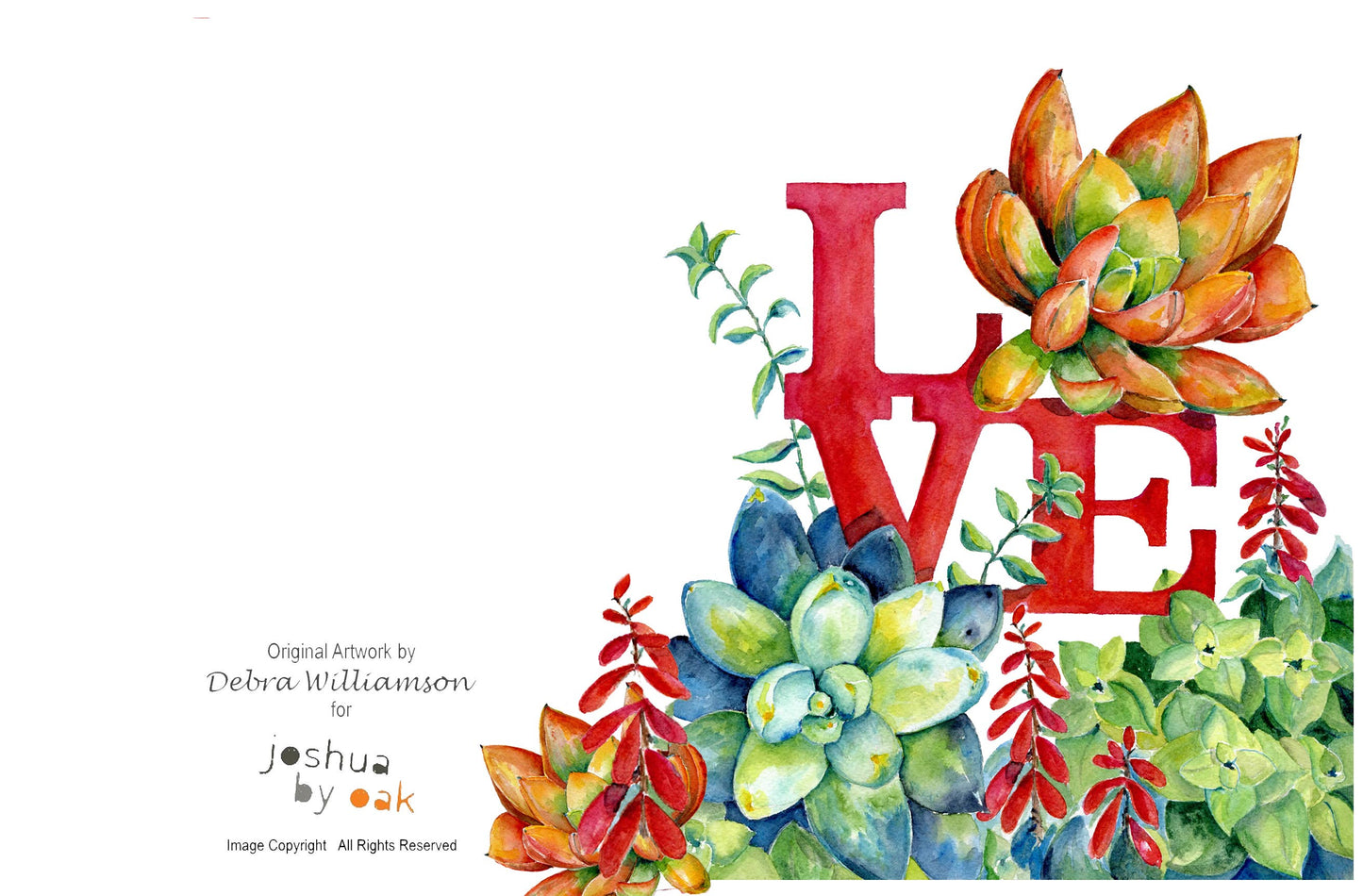 Succulent LOVE Greeting Card