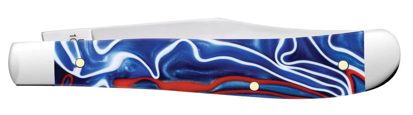 Case Knives Smooth Patriotic Kirinite Slimline Trapper Folding Knife