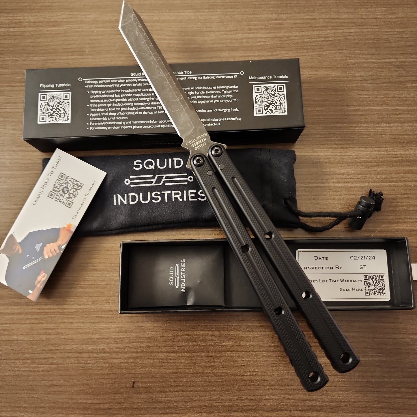 Squid Industries Krake Raken Matte Black Acid Washed Tanto #4 of 10