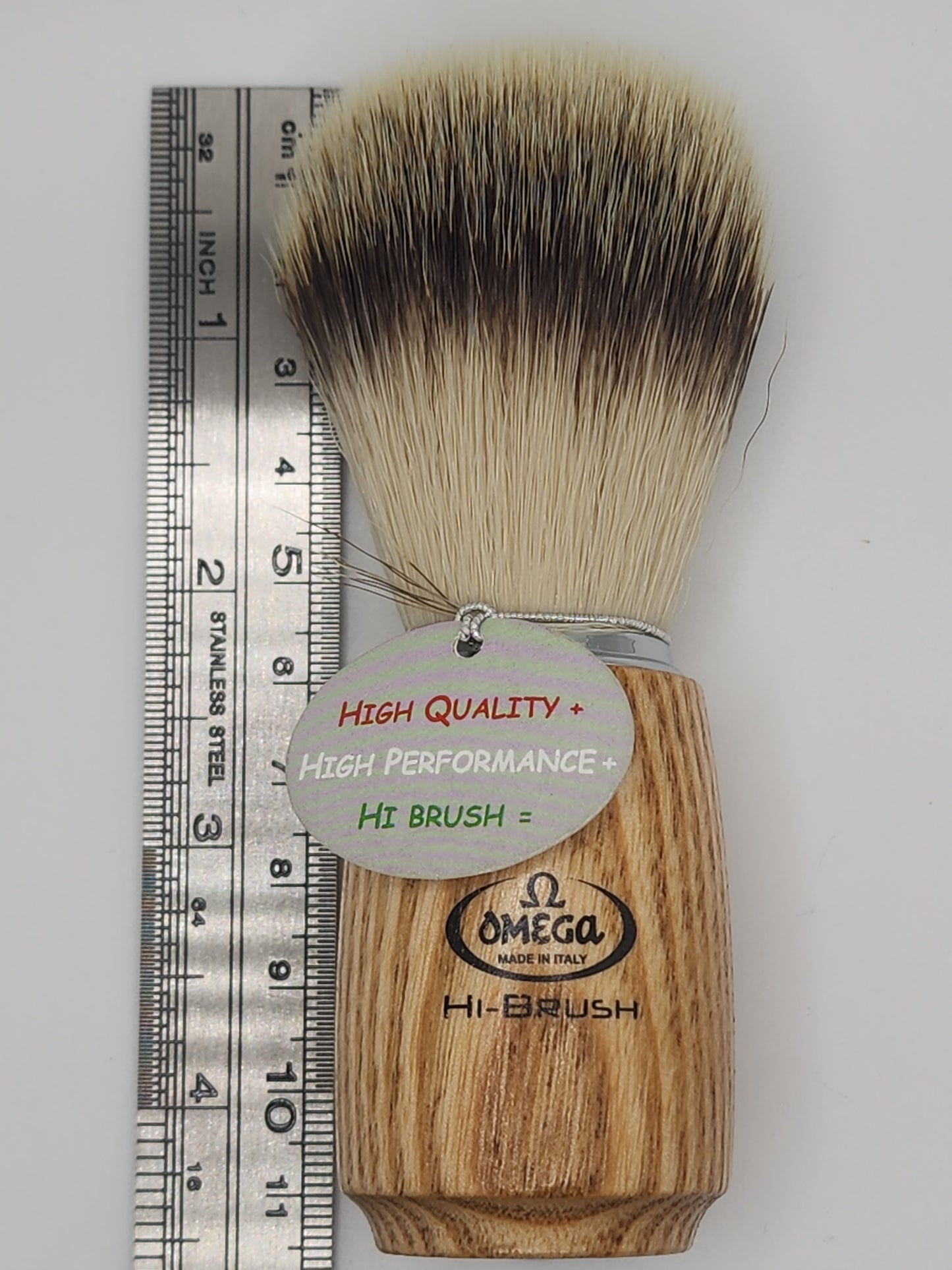 Omega 46150 Shave Brush Hi-Brush Wood Handle