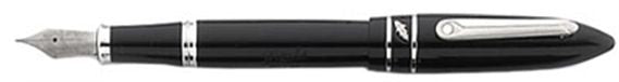 Stipula Model T Black Fountain Pen Titanium Flex Nib