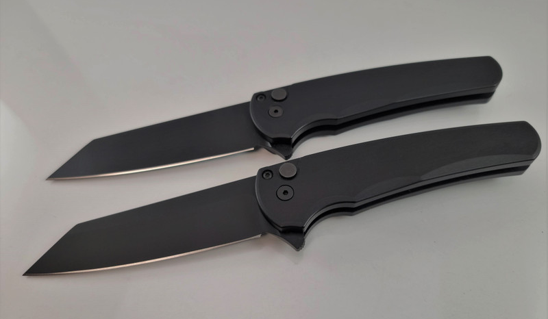 Protech Malibu Operator Tritium Button Smooth Handle Reverse Tonto Blade