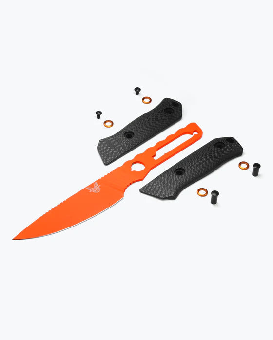 Benchmade - Raghorn 15600OR Hunting Knife with Black Carbon Fiber Handle (15600OR)