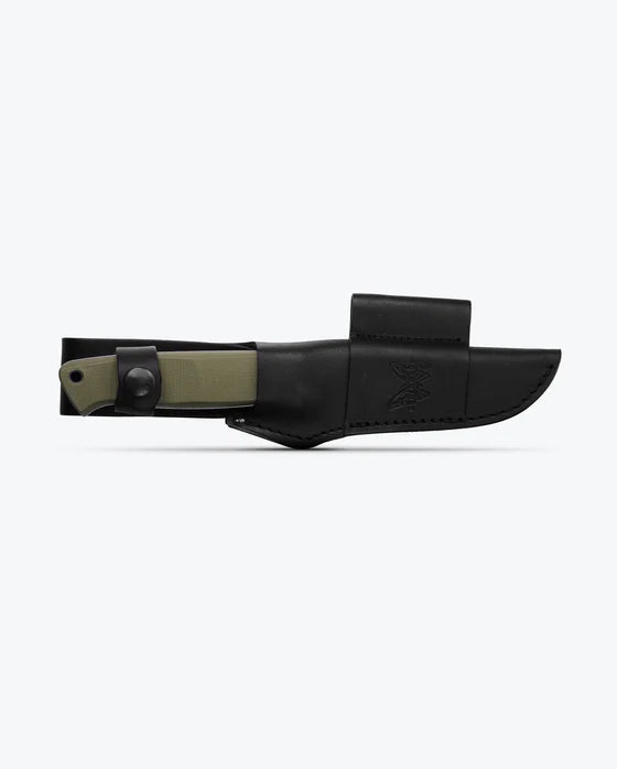 Benchmade Bushcrafter Fixed Blade Knife w/ Leather Sheath