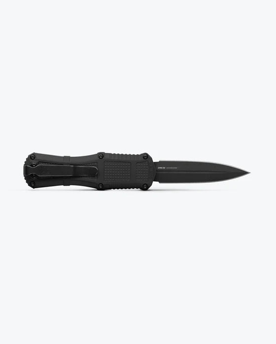 Benchmade Mini Claymore Black Grivory Out the Front Knife