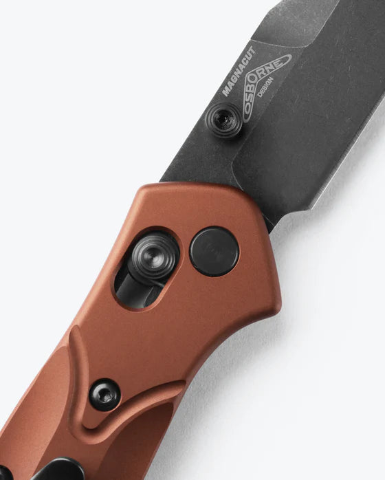 Benchmade Osborne Burnt Copper Aluminum Reverse Tanto Folding Knife