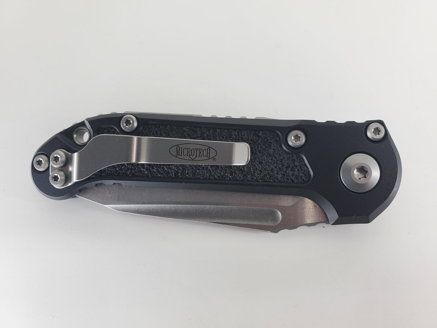 Microtech L.U.D.T T/E Gen III Stonewash Partial Serrated Auto Folding Knife