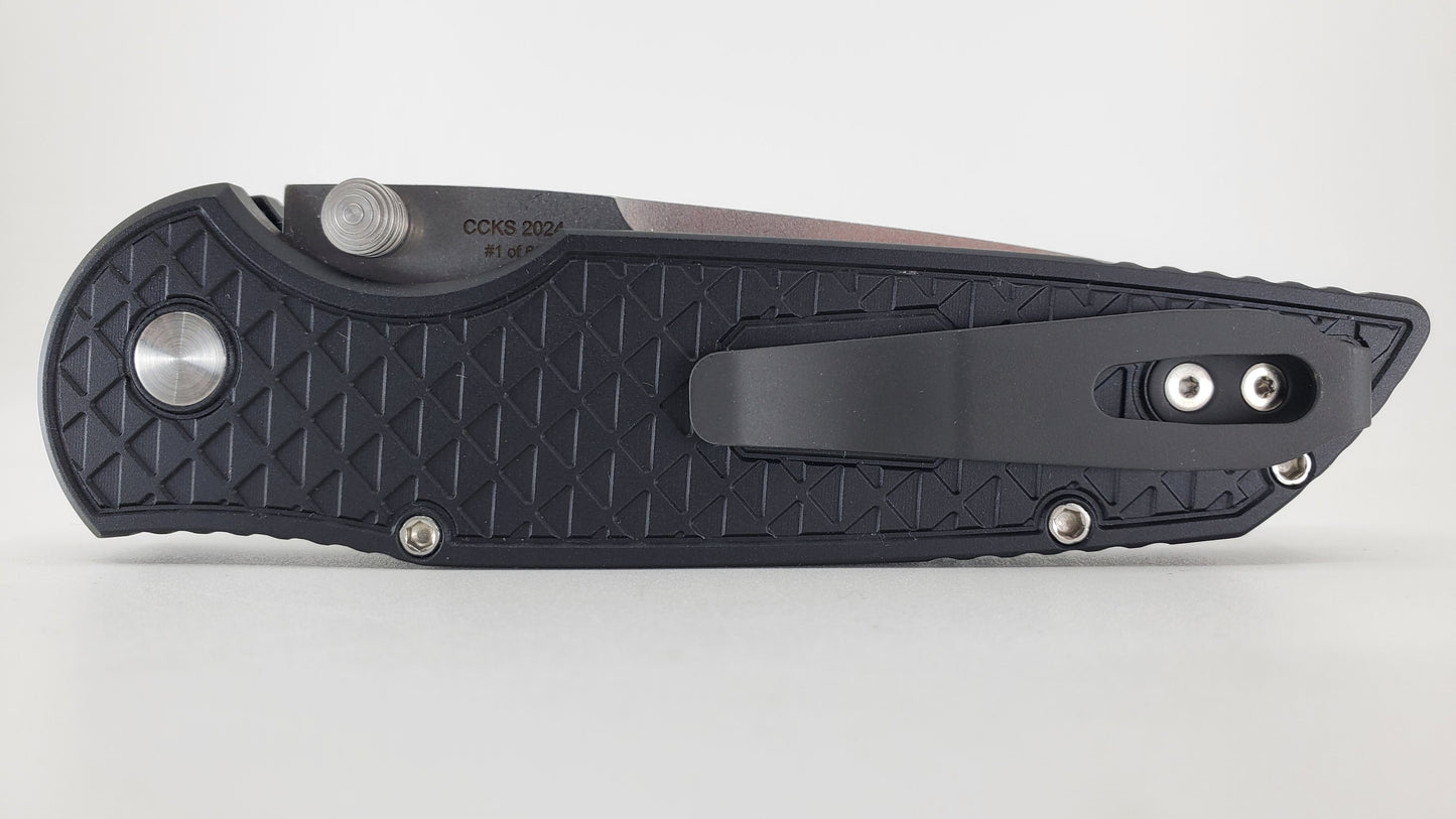 Protech Tactical Response 3 Integrity Relic Textured Handle Stonewash S35vn Double Thumbstud Buttonlock Folding Knife