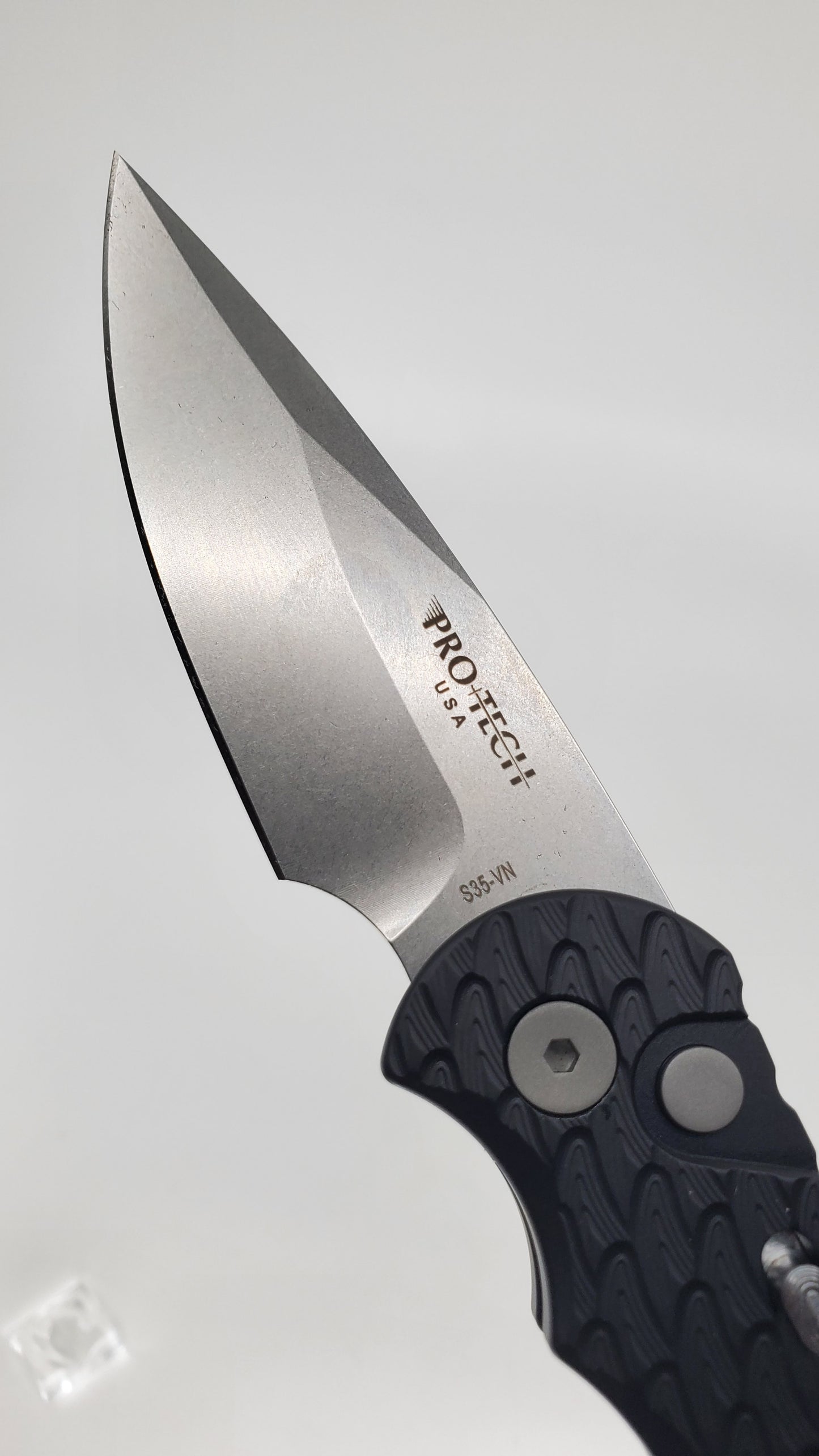 Protech Tactical Response 5 Black Feather Texture Handle Auto Folding Knife