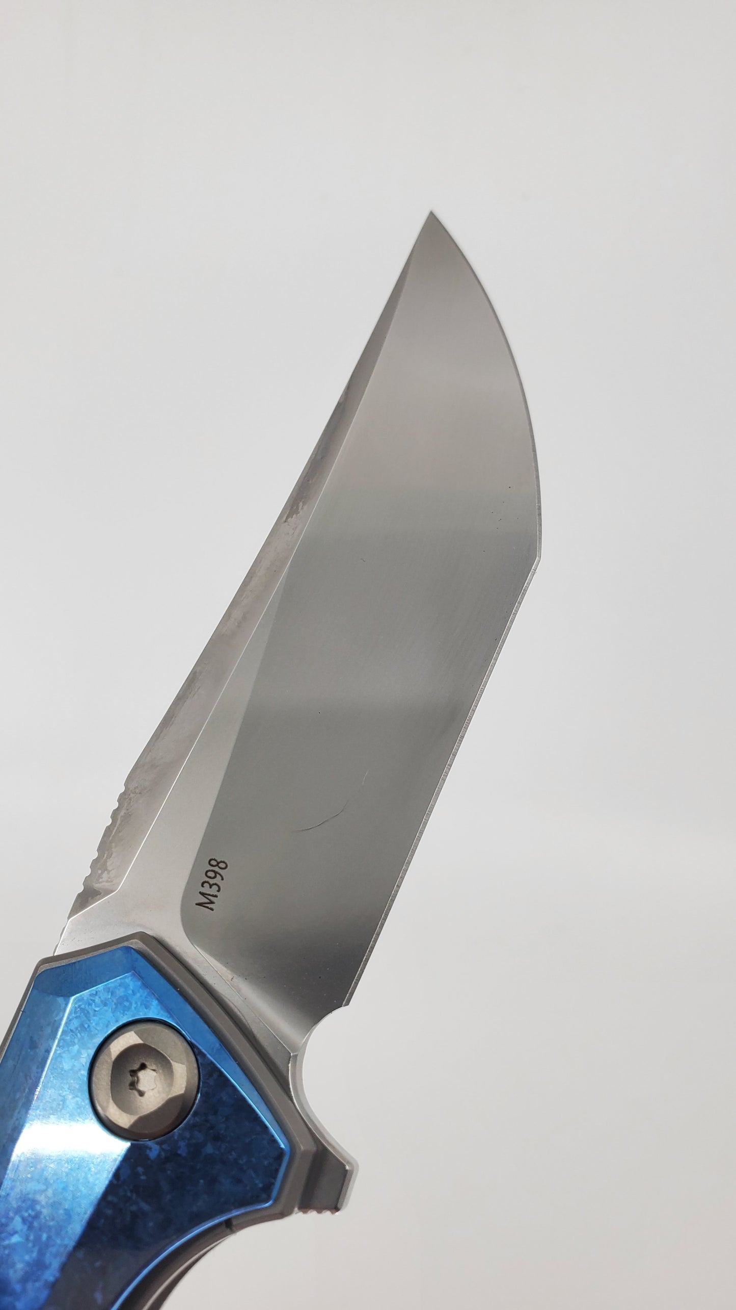 Poikilo Blades Tactical Anolis Blue Framelock Folding Knife
