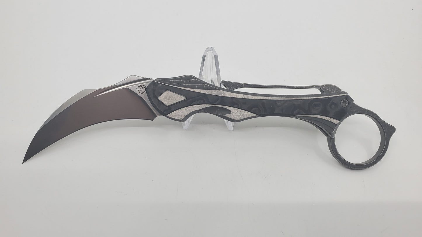 Poikilo "Thorny Devil" Karambit Black DSW Folding Knife