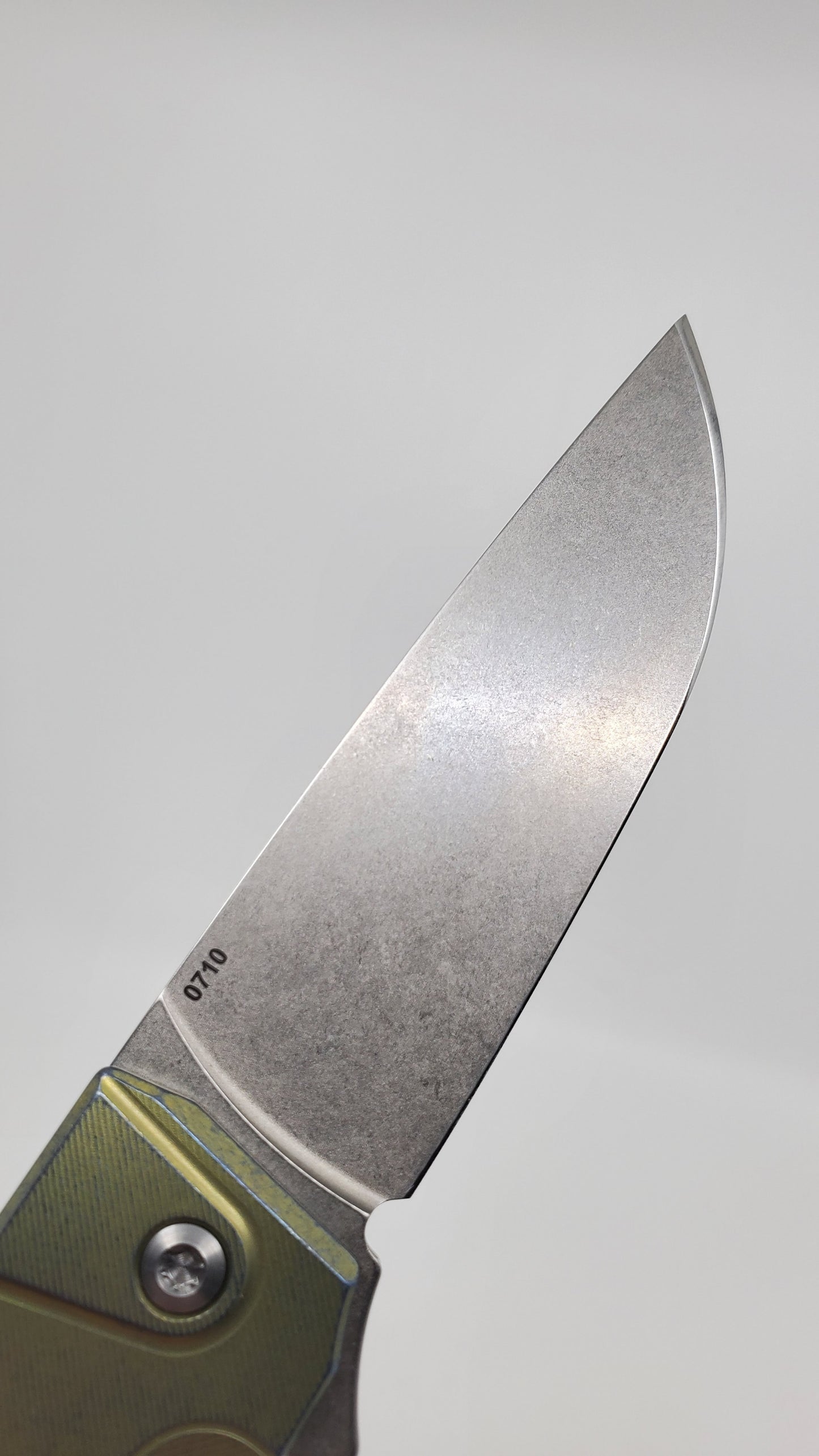 *Consignment* MachineWise Sonora #710 Mint w/ Navy Distress (20CV | Titanium Bolster) Buttonlock Folding Knife