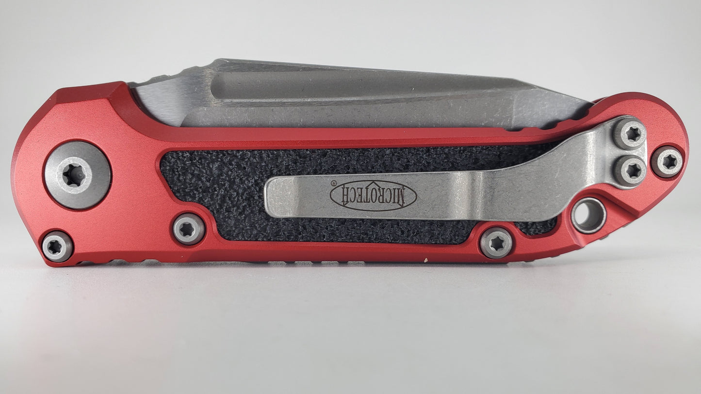 Microtech L.U.D.T. T/E Gen III Red Apocalyptic Auto Folding Knife
