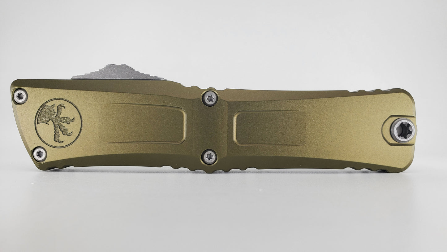 Microtech Combat Troodon T/E Gen III OD Green Apocalyptic Out the Front Knife