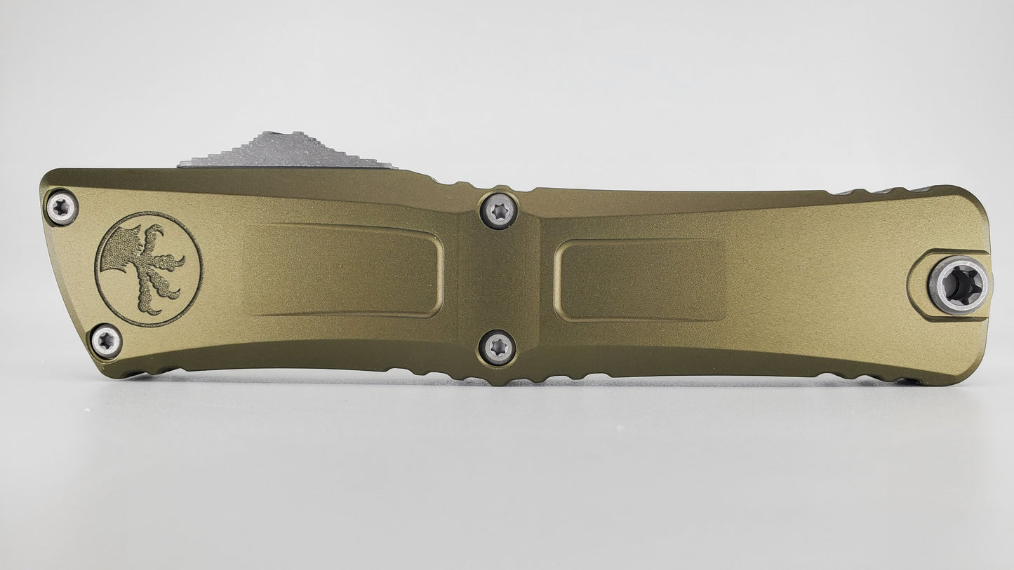 Microtech Combat Troodon T/E Gen III OD Green Apocalyptic Out the Front Knife