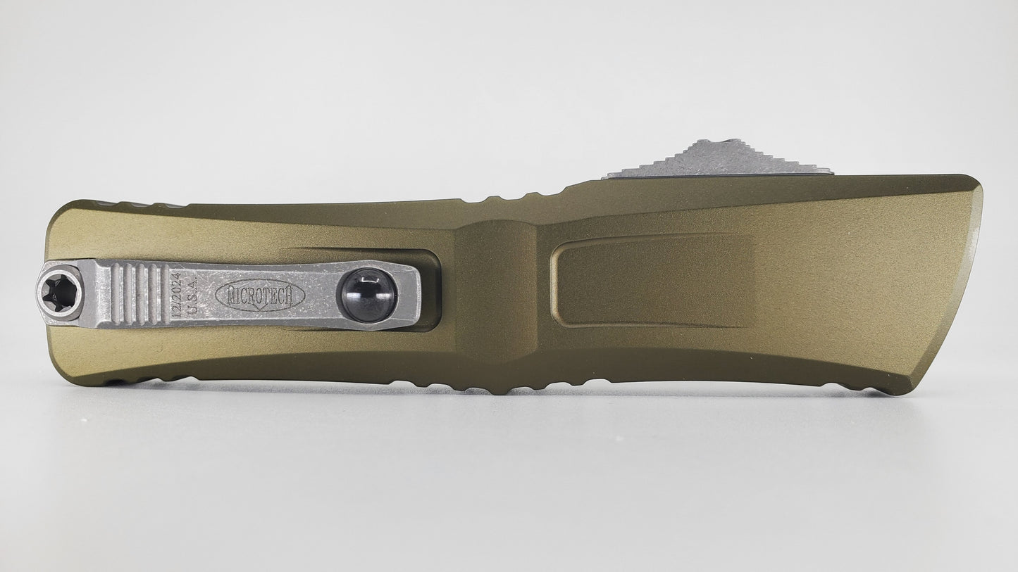 Microtech Combat Troodon T/E Gen III OD Green Apocalyptic Out the Front Knife