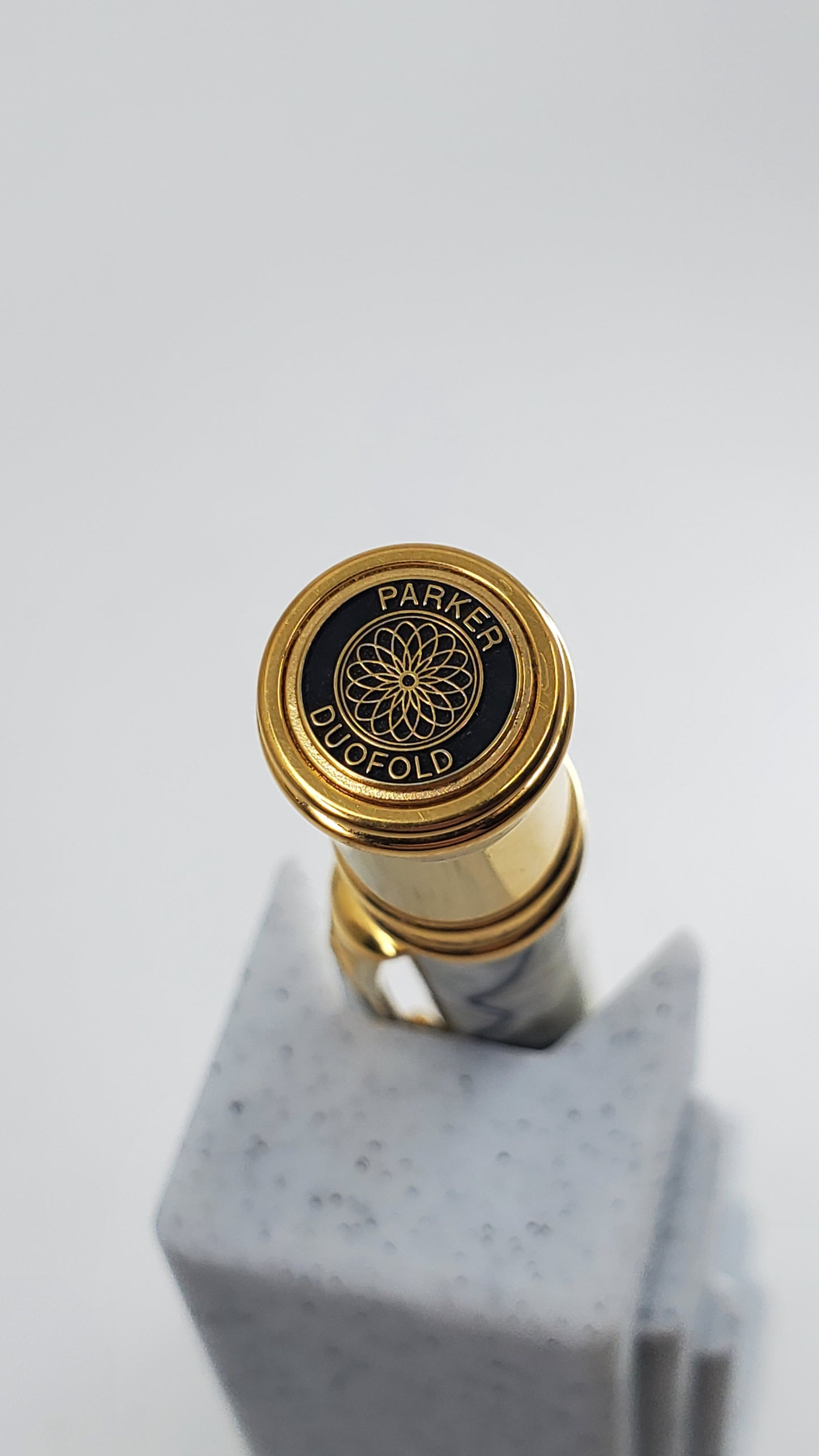 *Consignment* Parker Duofold Black & Pearl Ballpoint Pen