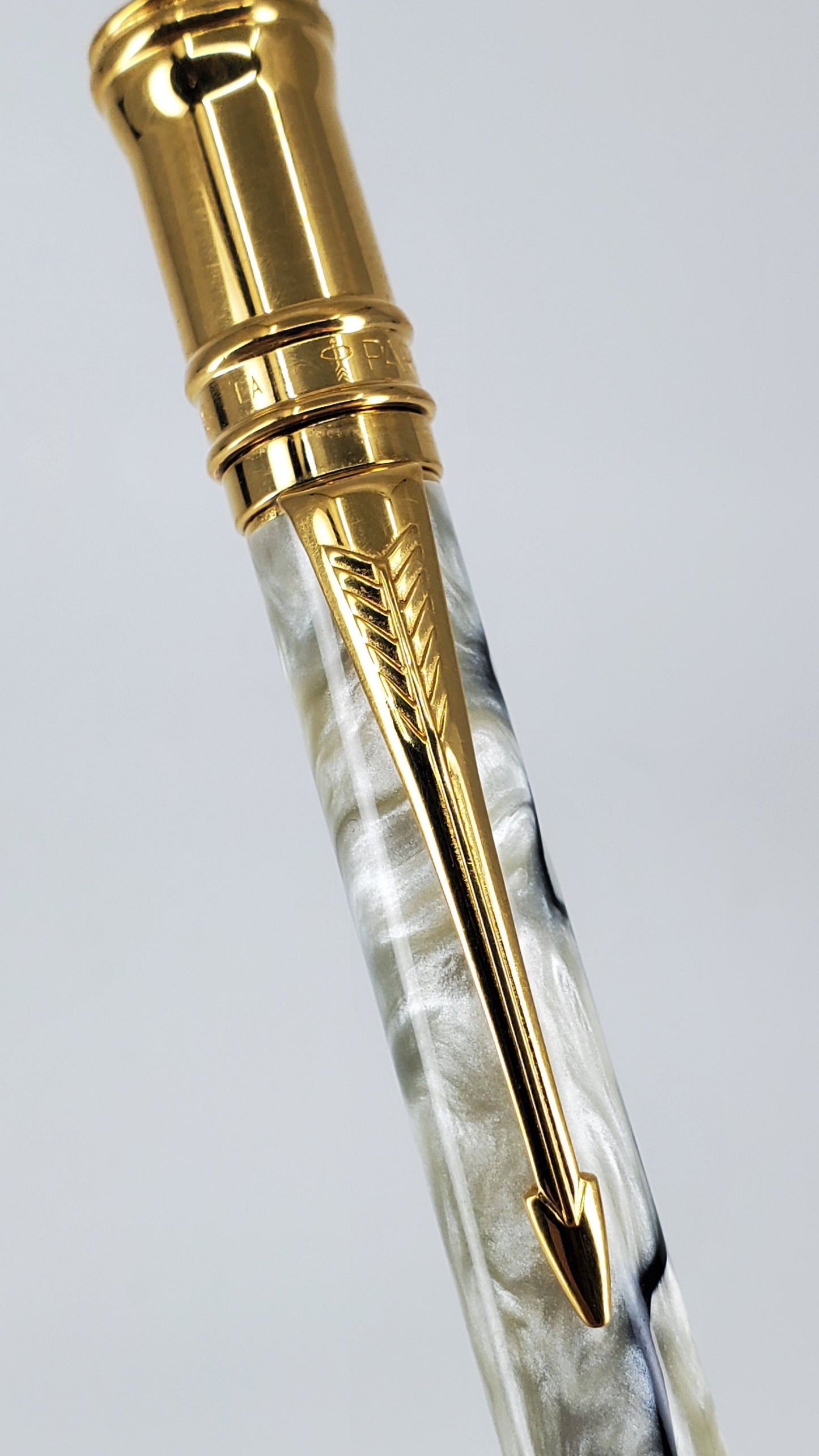 *Consignment* Parker Duofold Black & Pearl Ballpoint Pen