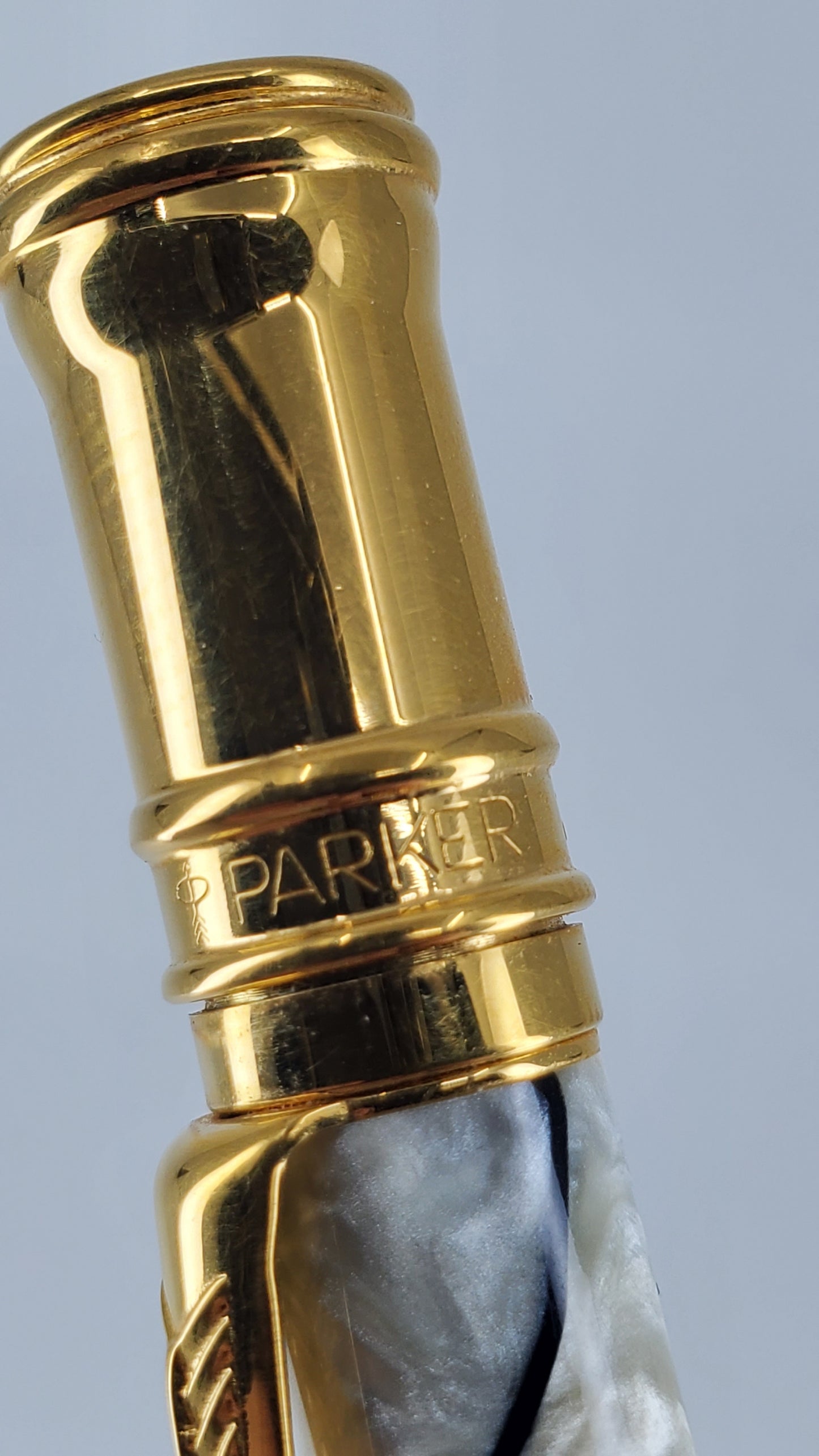 *Consignment* Parker Duofold Black & Pearl Ballpoint Pen