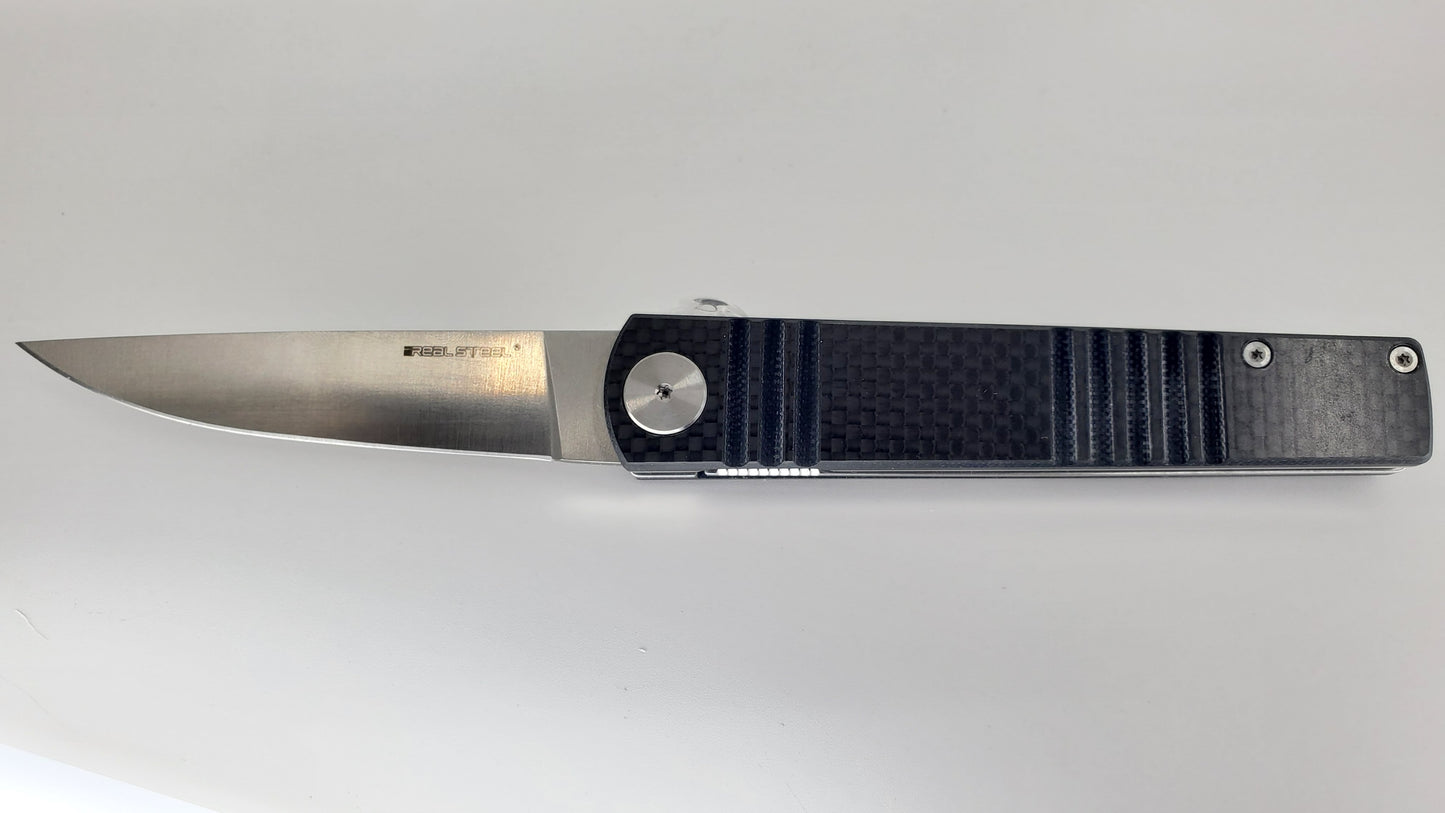 Real Steel Ippon Carbon Fiber Liner Lock Folding Knife