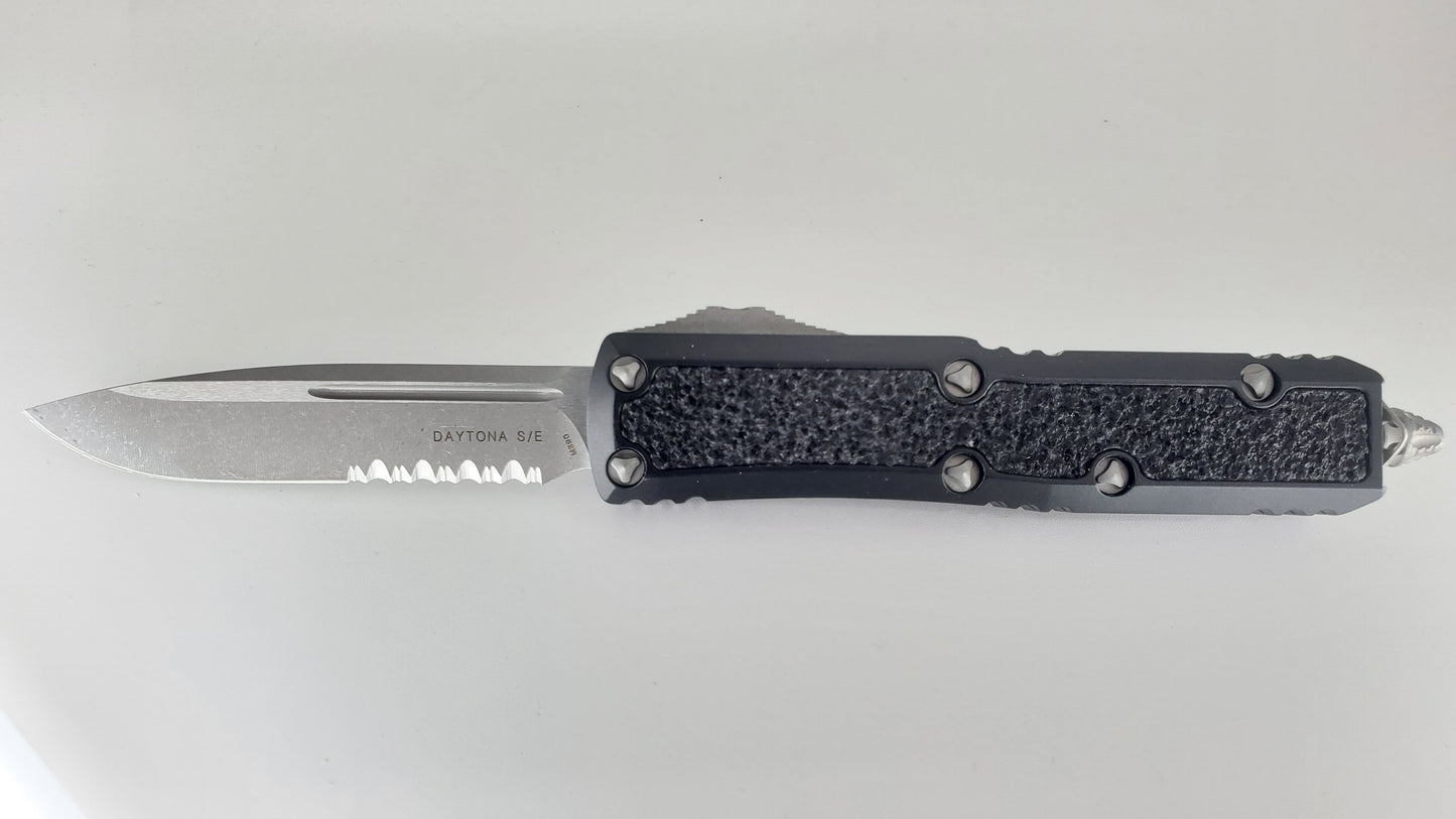 Microtech Daytona S/E Signature Series Apocalyptic Partial Serrated Out the Front Knife