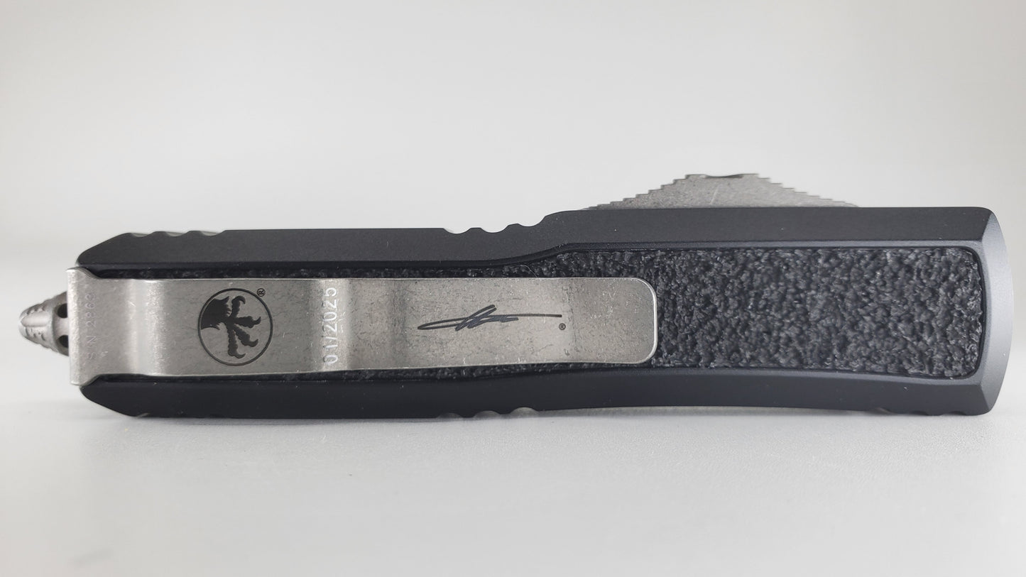 Microtech Daytona S/E Signature Series Apocalyptic Partial Serrated Out the Front Knife
