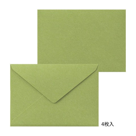 Midori Letter Set 461 Press Bouquet Yellow
