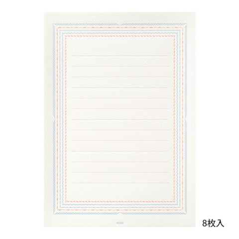 Midori Letter Set 463 Press Frame Blue