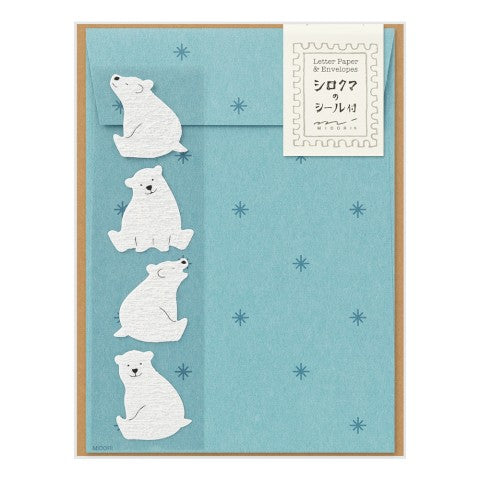Midori Mini Letter Paper & Envelopes with Polar Bear