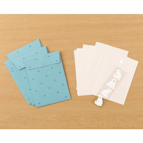 Midori Mini Letter Paper & Envelopes with Polar Bear
