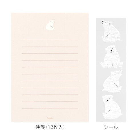 Midori Mini Letter Paper & Envelopes with Polar Bear