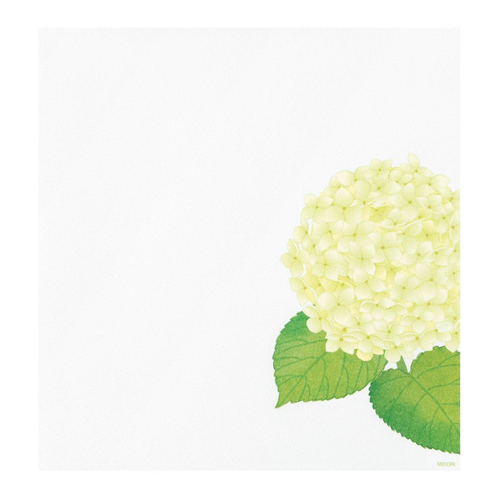 Midori Letter Pad 165 Four Designs Hydrangea