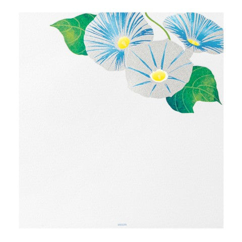 Midori Letter Pad 173 Silk-Printing Morning Glory S2