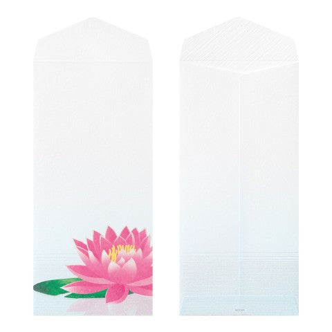 Midori Envelope 176 Silk-Printing Water Lily Reflection