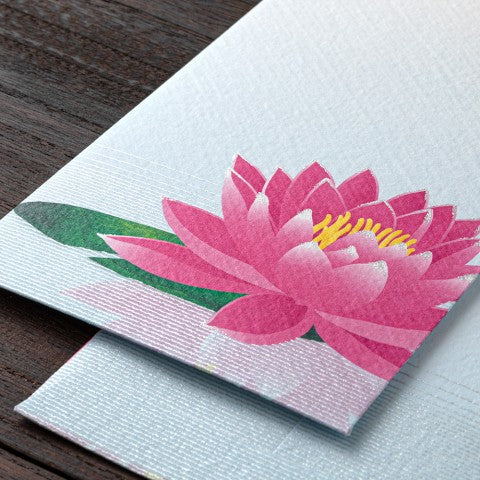Midori Envelope 176 Silk-Printing Water Lily Reflection