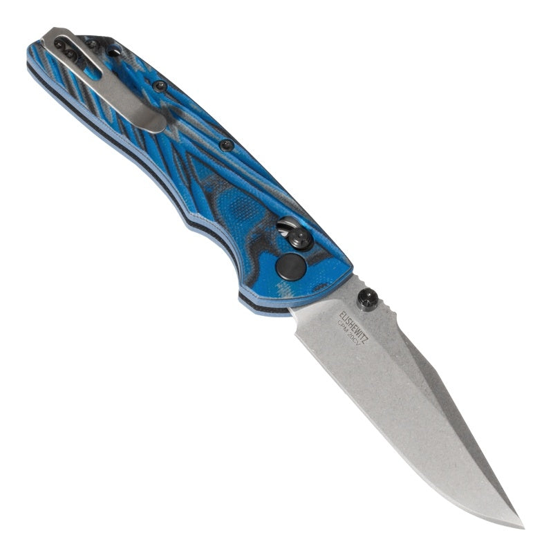Hogue Deka Blue G-Mascus Handle Clip Point Magnacut Blade Folding Knife