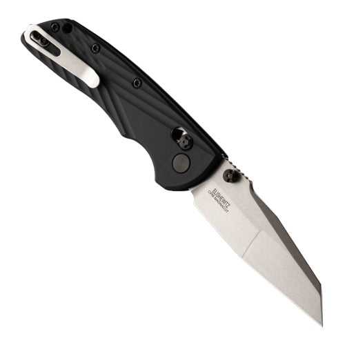 Hogue Deka Black Cerakote Handle Wharncliffe Magnacut Blade Folding Knife
