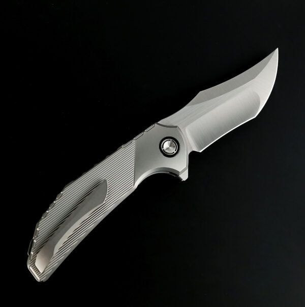 Reate Tiger Titanium Stripe Pattern M390 Folding Knife