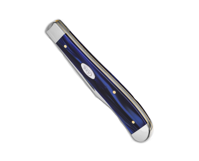 Case Knives Slimline Trapper Knife Blue Pearl Kirinite Slip Joint Knife