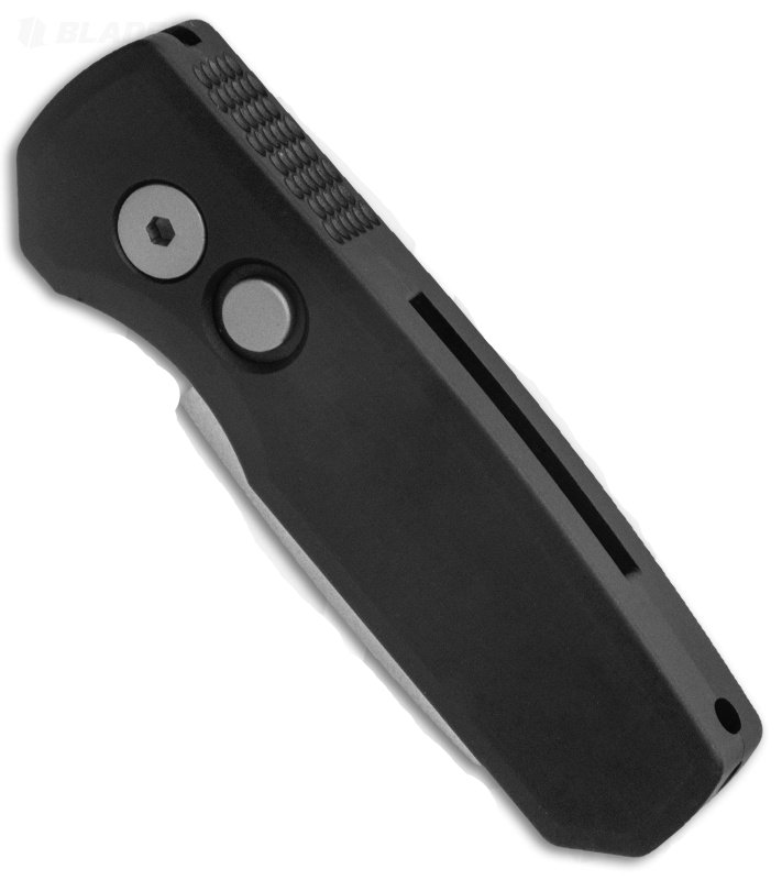Protech Runt 5 Black Smooth Handle Stonewash Magnacut Reverse Tanto Blade