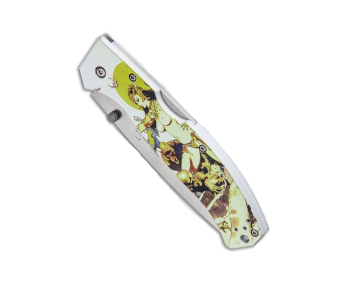 Boker Titan Frazetta Ghoul Queen Backlock Folding Knife