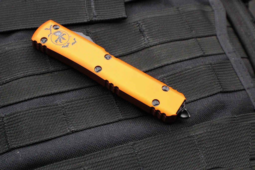 Microtech Ultratech D/E Halloween Orange Standard Out the Front Knife
