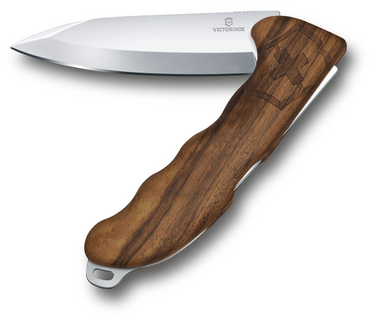 Swiss Army Victorinox Hunter Pro Wood Lockback Folding Knife w/ Leather Holder