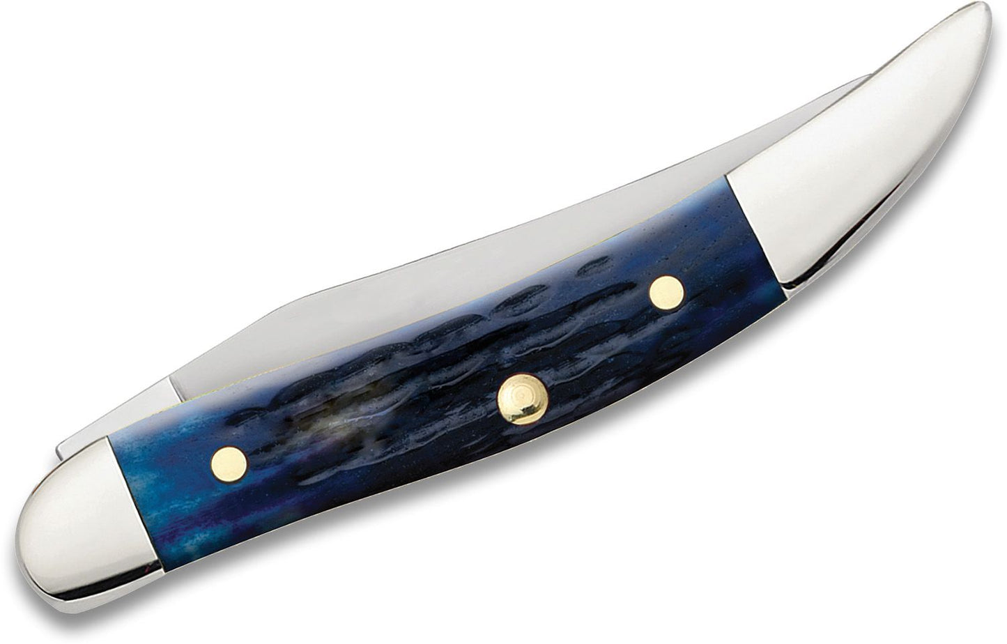 Case Knives Corn Cob Jig Blue Bone Small Texas Toothpick Slip Joint Knife