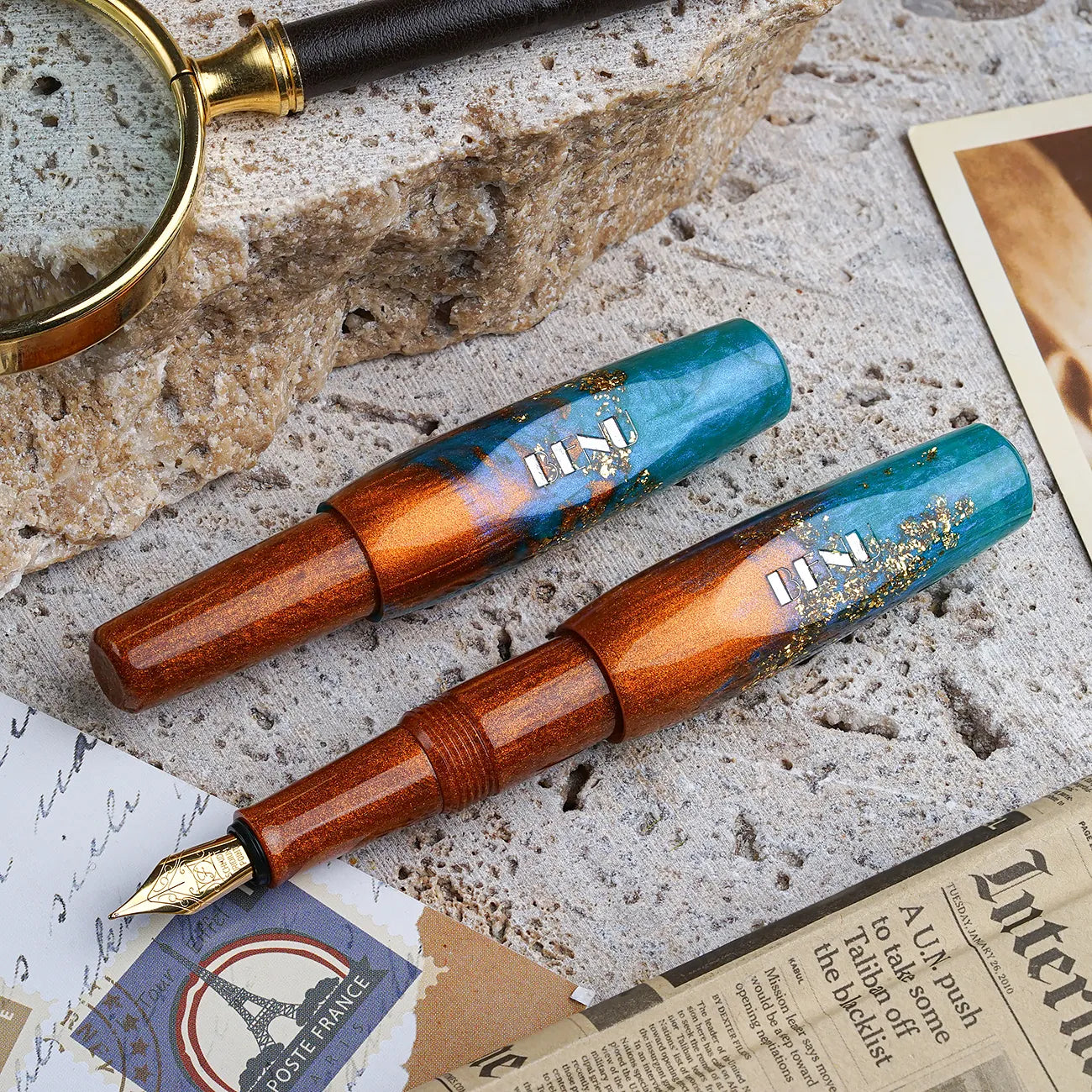 Benu Aurora Gold Fountain Pen Medium Nib