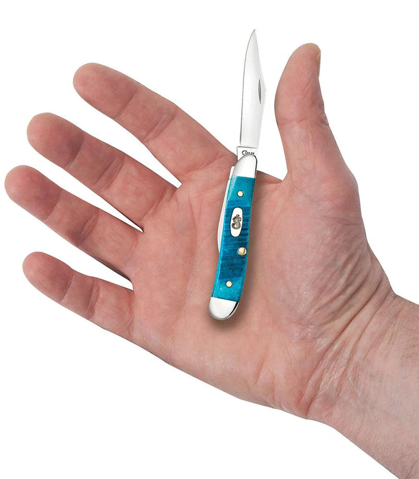 Case Knives Sawcut Jig Caribbean Blue Bone Peanut