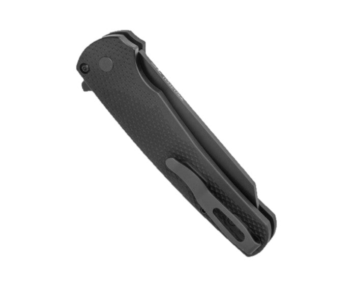 Protech Malibu Textured Black Handle w/ Black Reverse Tanto Blade 20CV