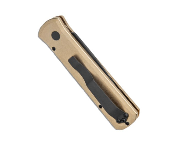 Protech Godson Custom Bronze Black Pearl Button Black Blade Auto Folding Knife