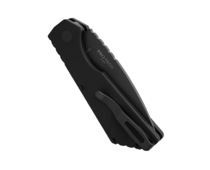 Protech Blade Show 2023 Strider PT+ Auto Smooth Black Handle w/ Black Blade Auto Folding Knife