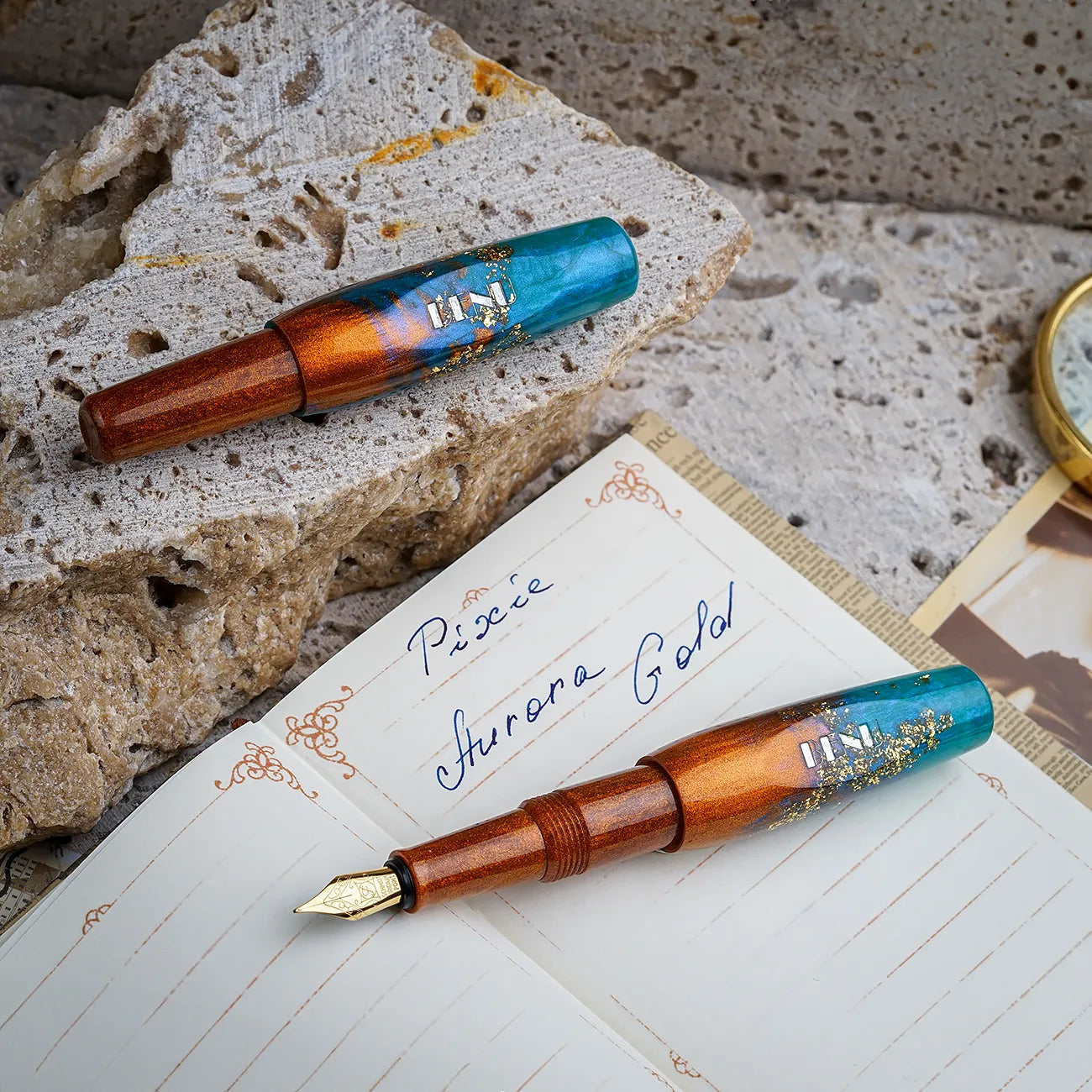 Benu Aurora Gold Fountain Pen Medium Nib